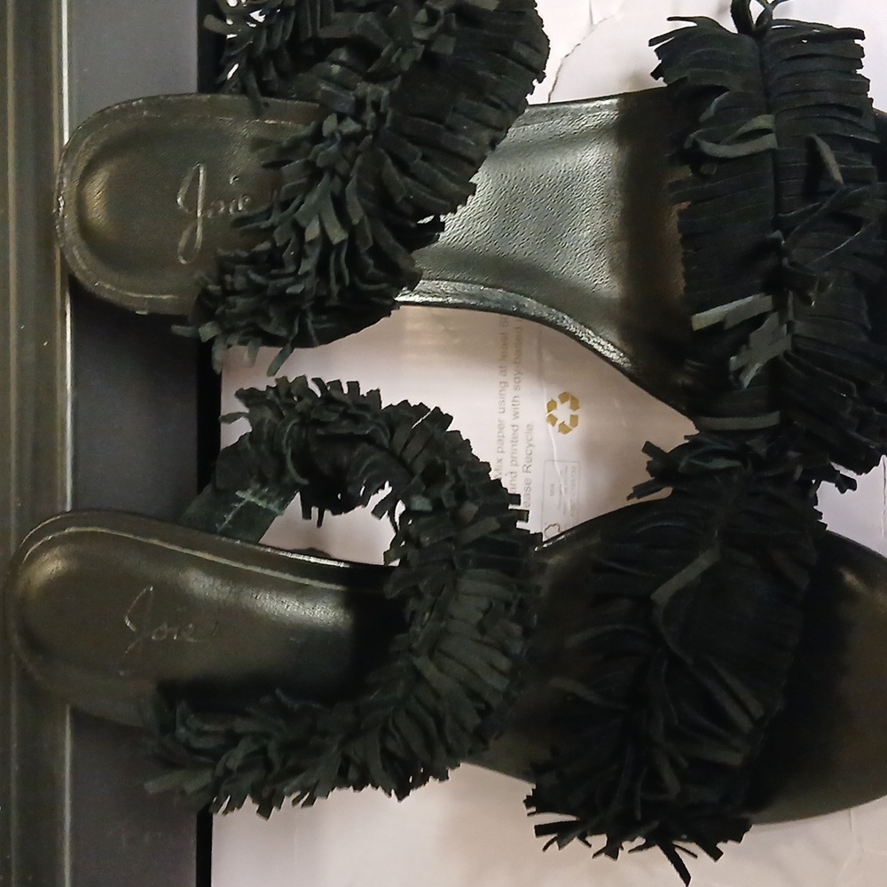 Women Black Mule Sandals Size 6